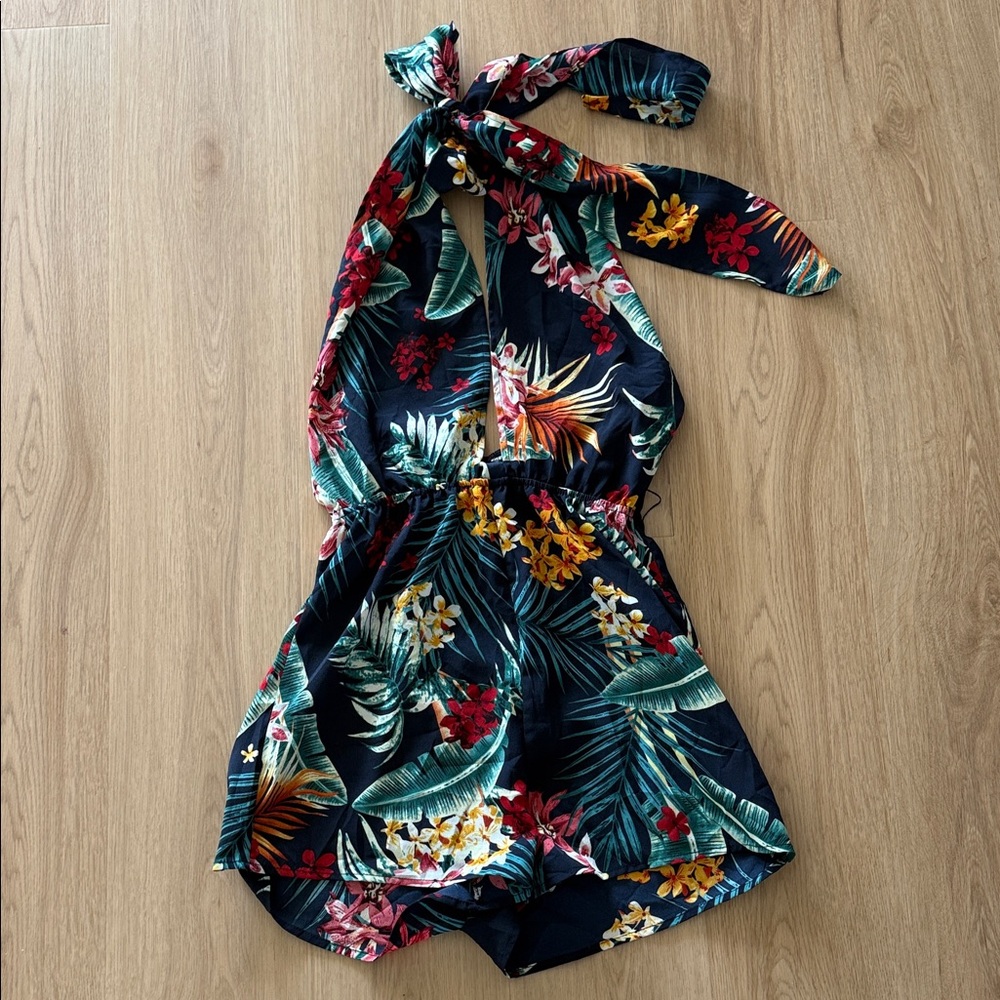Floral Halter Jumpsuit